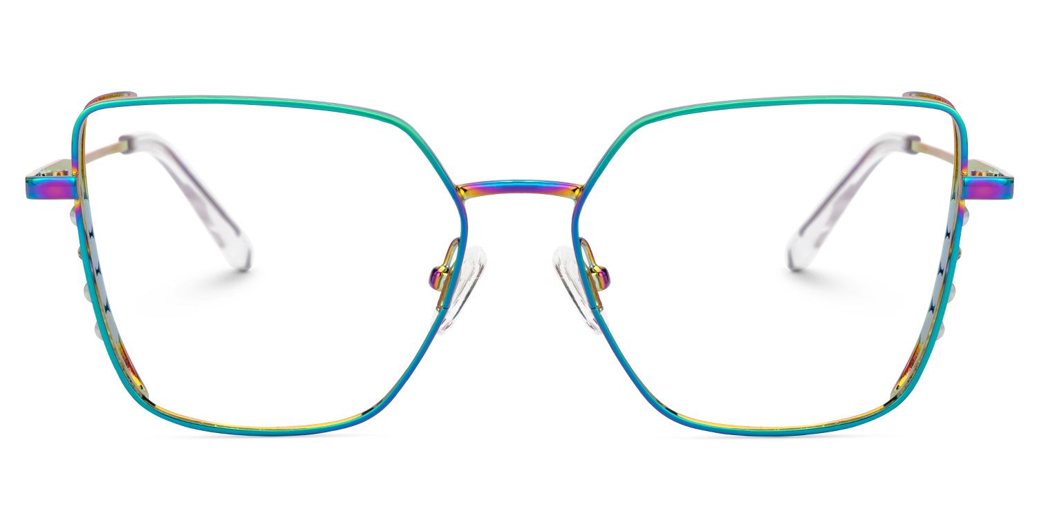 Jamison Bunt Quadratisch Metall Brille1