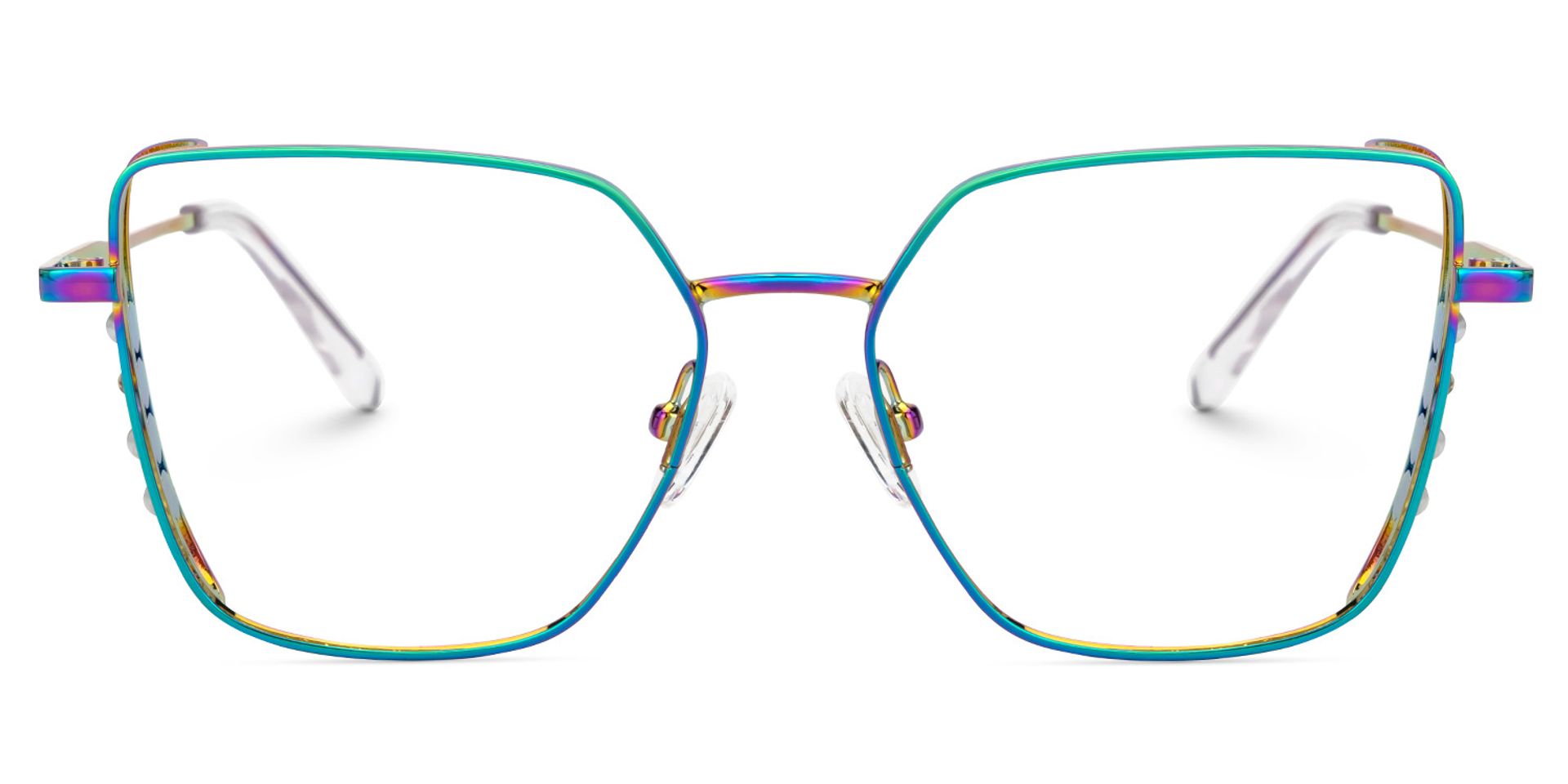 Jamison Bunt Quadratisch Metall Brille1