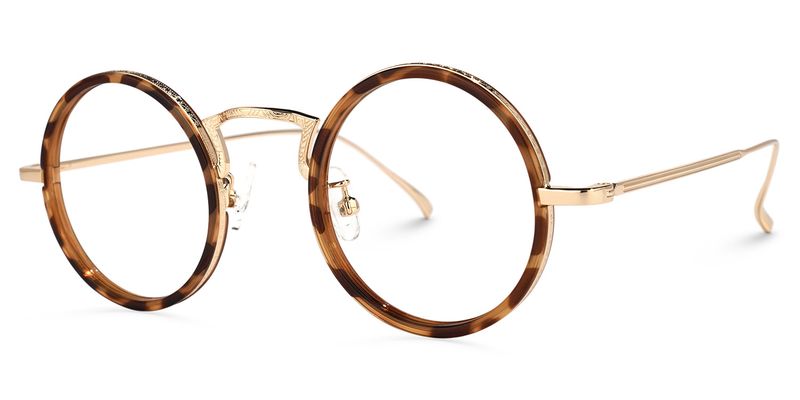 Alisa Braun-Tortoise Rund Brille1