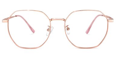 Lilly Rosa-Gold Geometrisch Brille