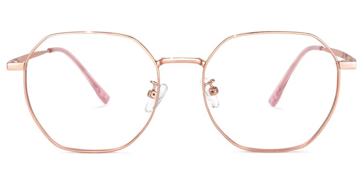 Lilly Rosa-Gold Geometrisch Brille