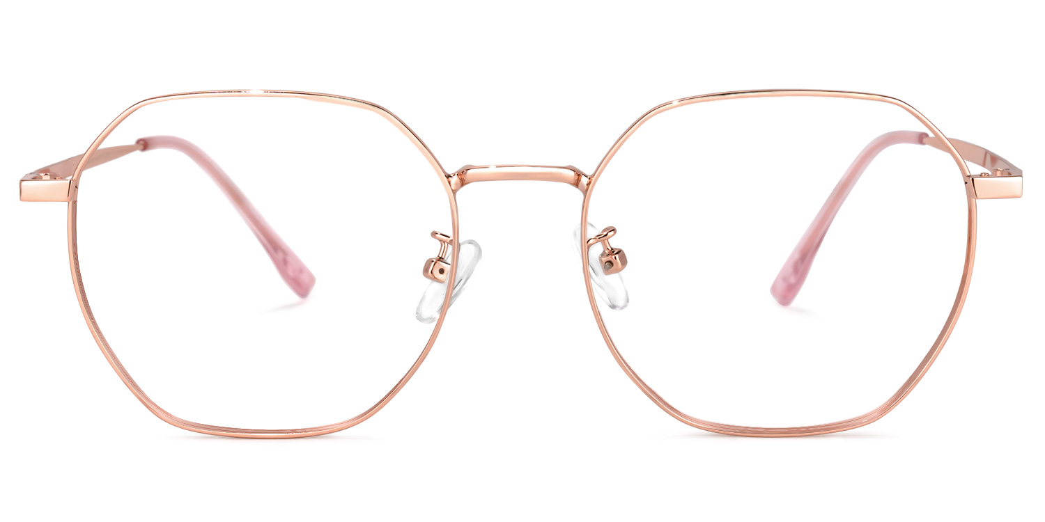 Lilly Rosa-Gold Geometrisch Brille