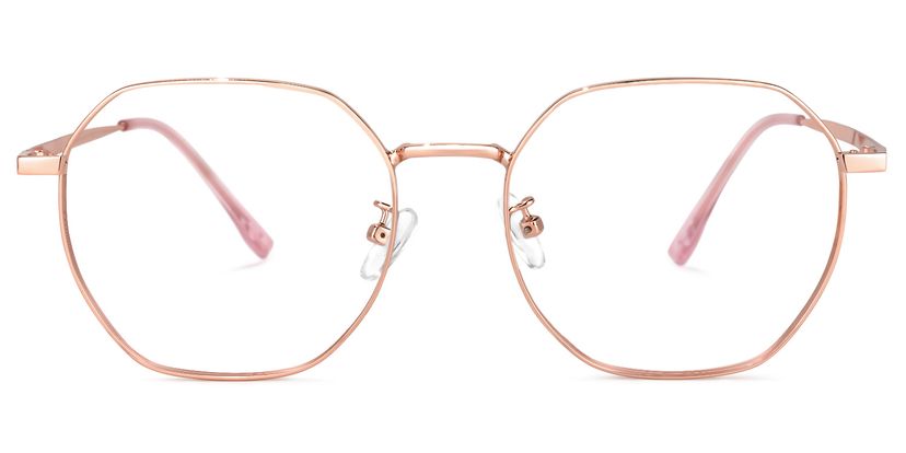 Lilly Rosa-Gold Geometrisch Brille