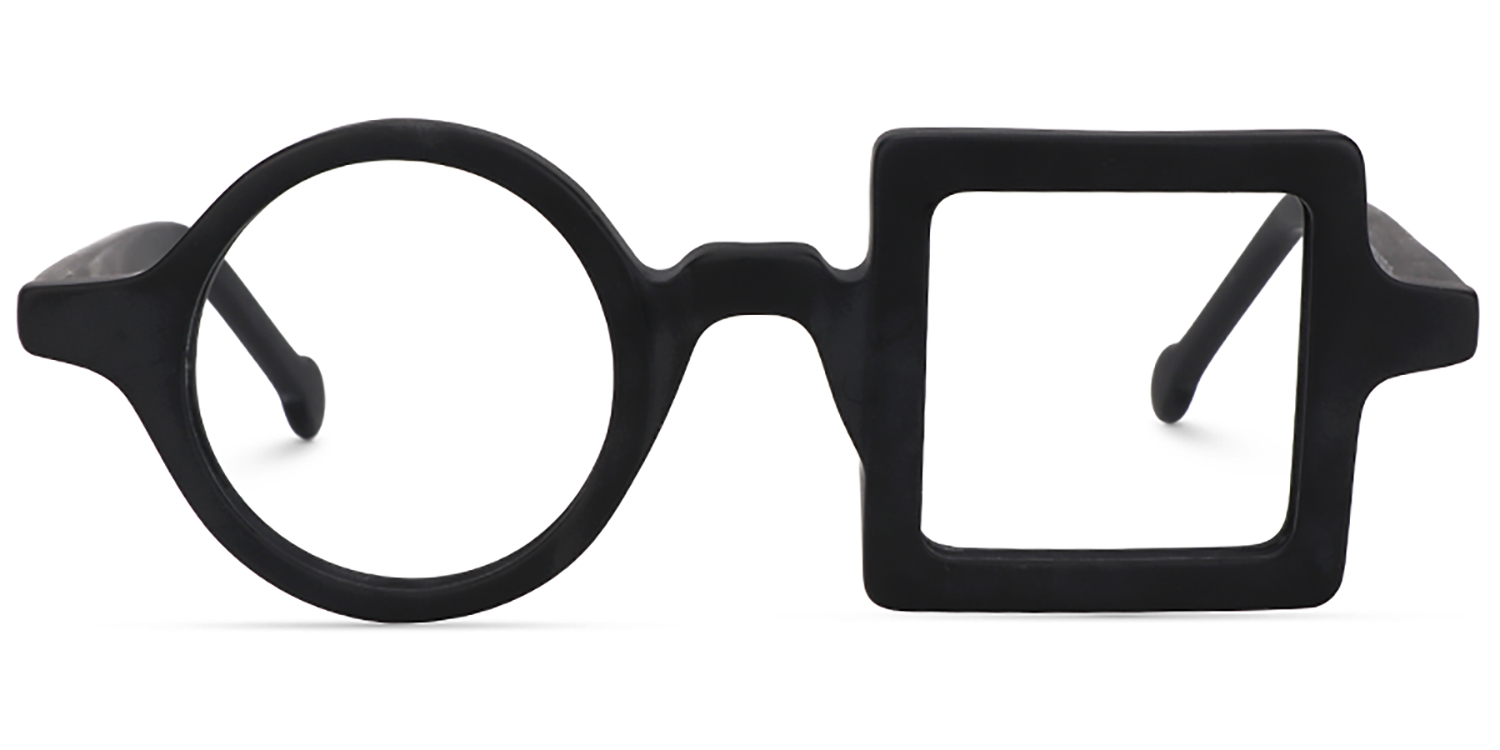 Paola Schwarz Asymmetrische Brille0