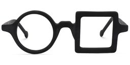 Paola Schwarz Geometrisch Brille0