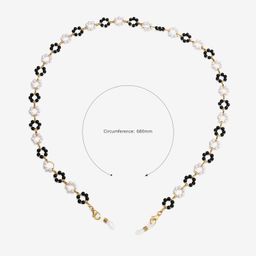 Joni Schwarz-Weiß Perle Brillenkette2