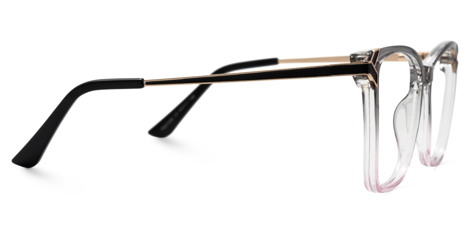 Tricee Grau-Rosa Quadratisch Gemischte-Materialien Brille3
