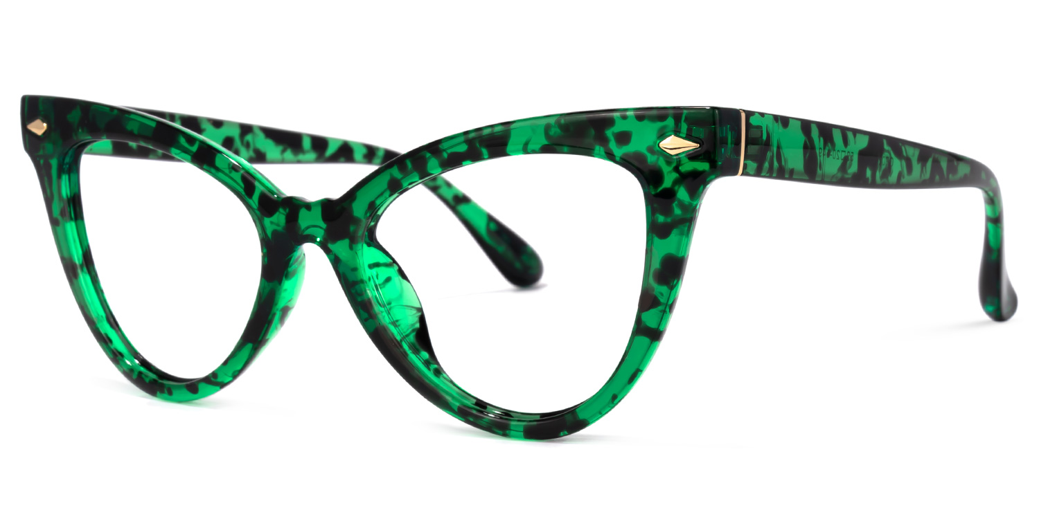 Maite Tortoise Green Cateye Brille1