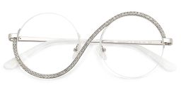 Alina Silber Rund Brille1