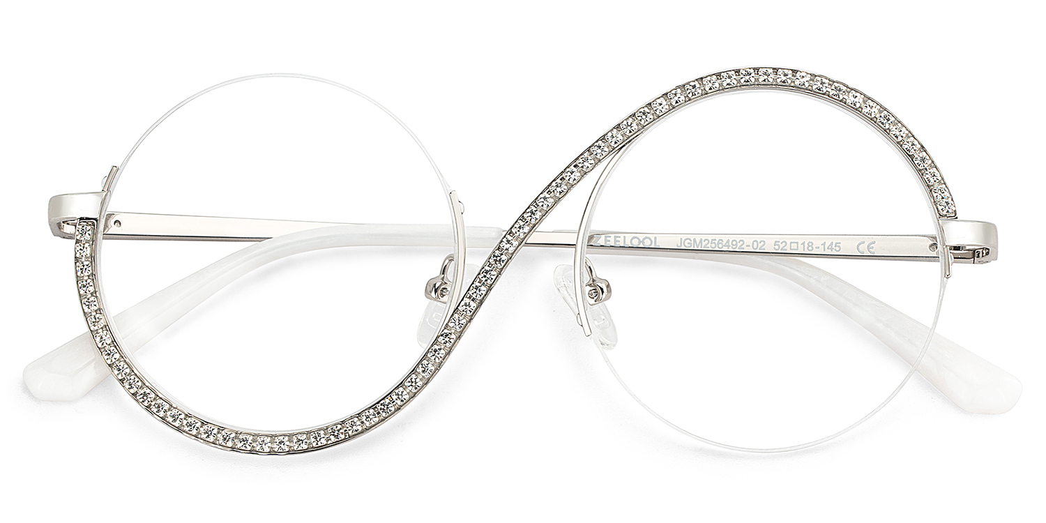 Alina Silber Rund Brille1
