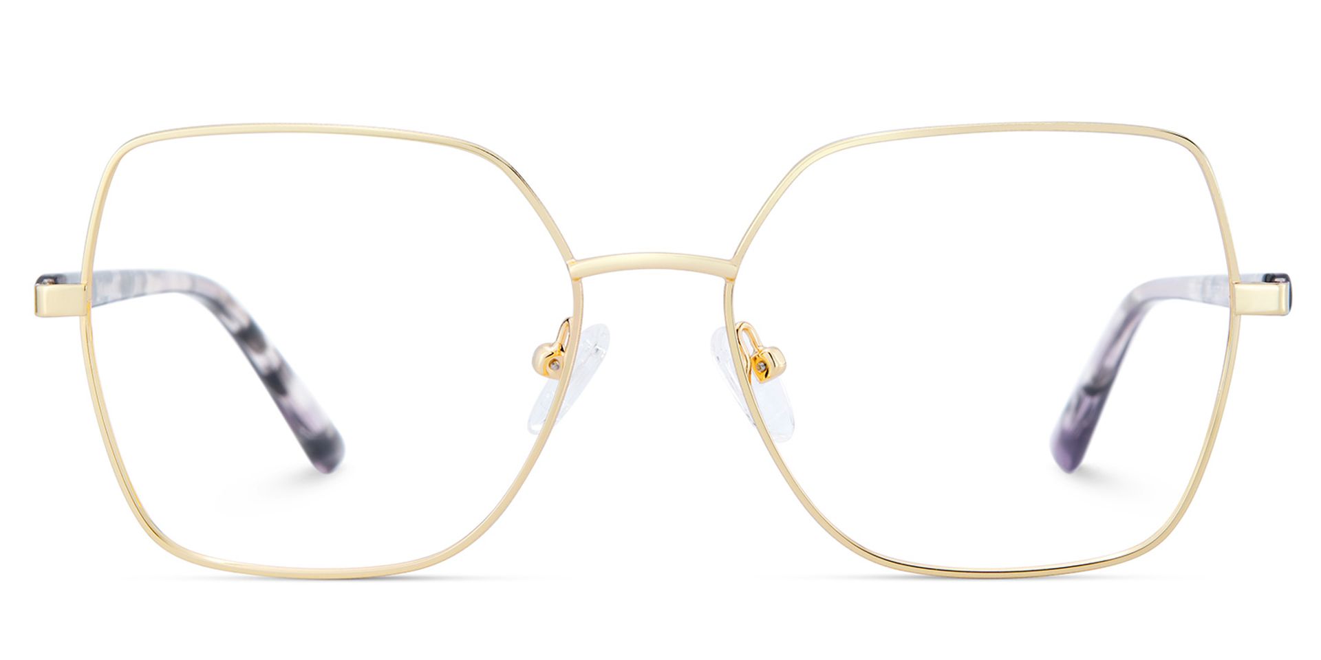 Billie Gold Geometrisch Gemischte-Materialien Brille2