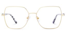 Billie Gold Geometrisch Brille2
