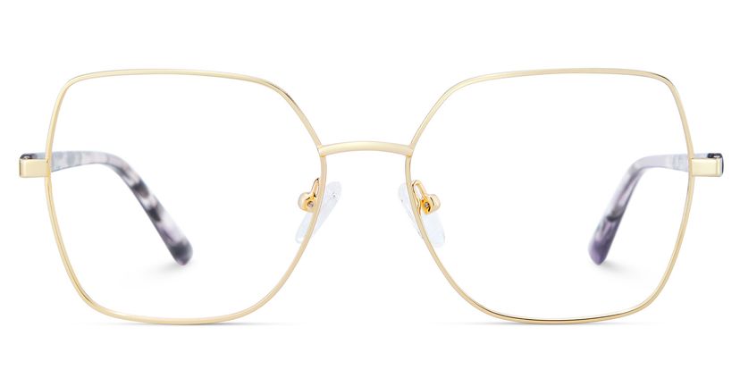 Billie Gold Geometrisch Brille