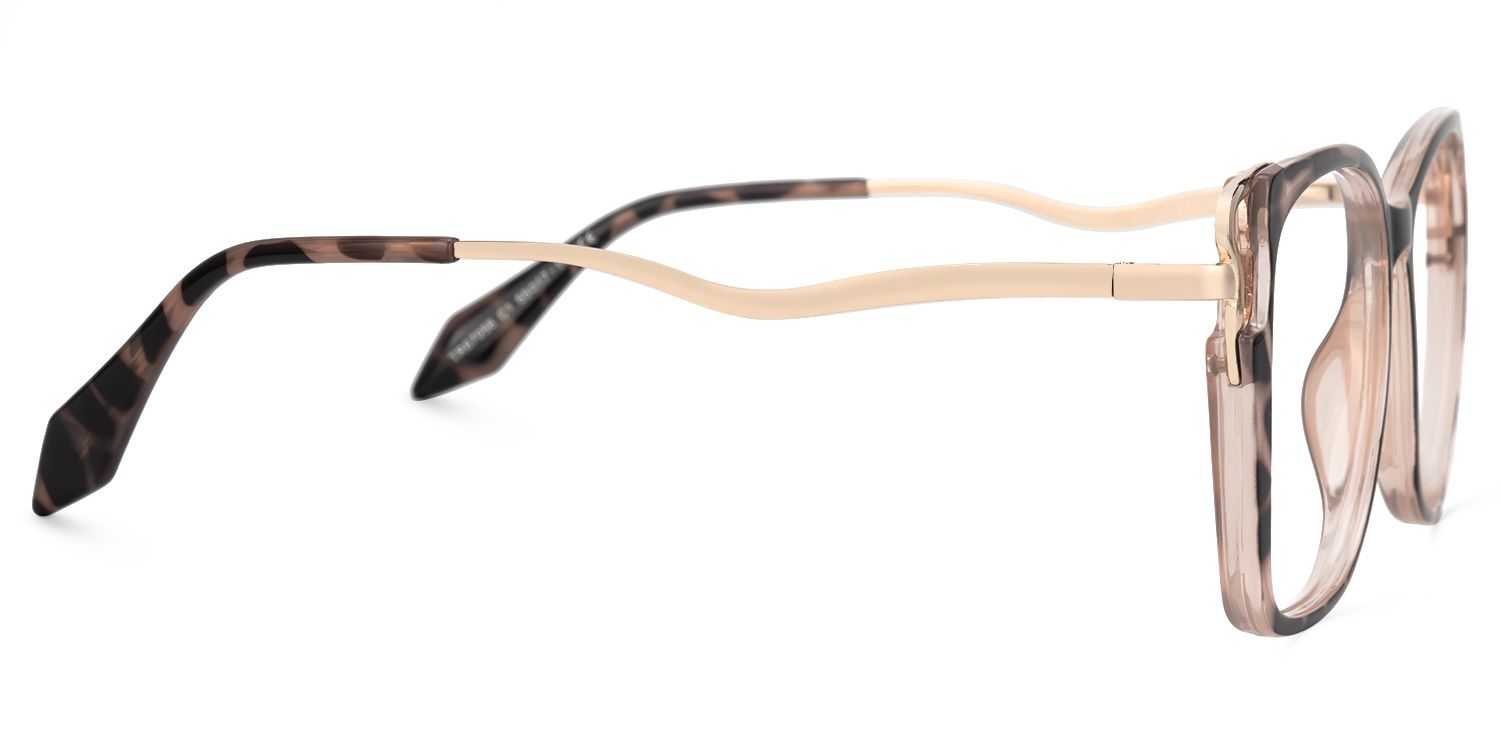 Farria Braun-Tortoise Quadratisch Brille2
