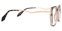 Farria Braun-Tortoise Quadratisch Brille2