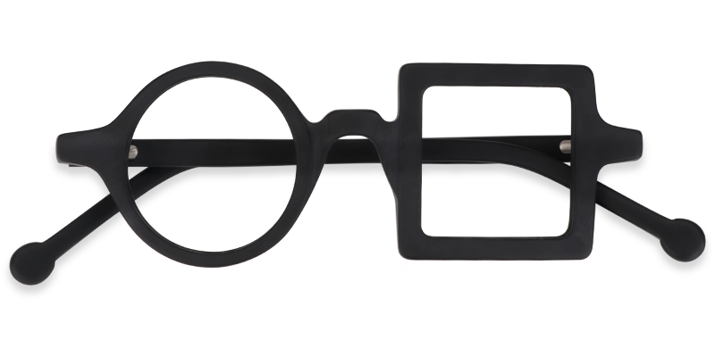 Paola  Schwarz Asymmetrische Brille5