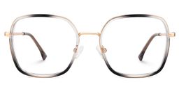 Kelby Grau-Schwarz Quadratisch Brille0