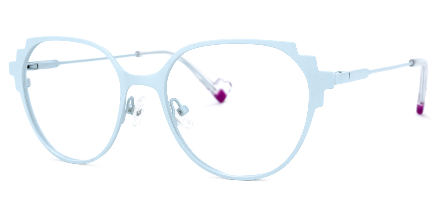 Albina Hellblau Cateye Brille1