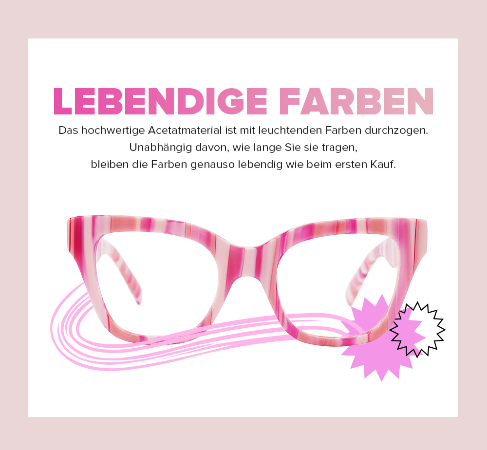 Nereyda Kaugummi Bunt Cateye Bonbon Brille