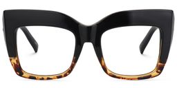 Alberta Schwarz Tortoise Quadratisch Brille0