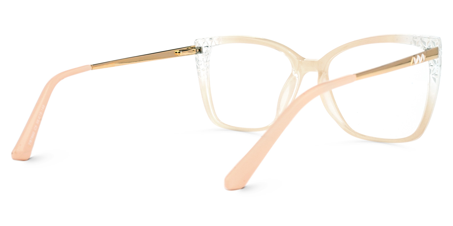Lavelle Champagner Quadratisch Brille2