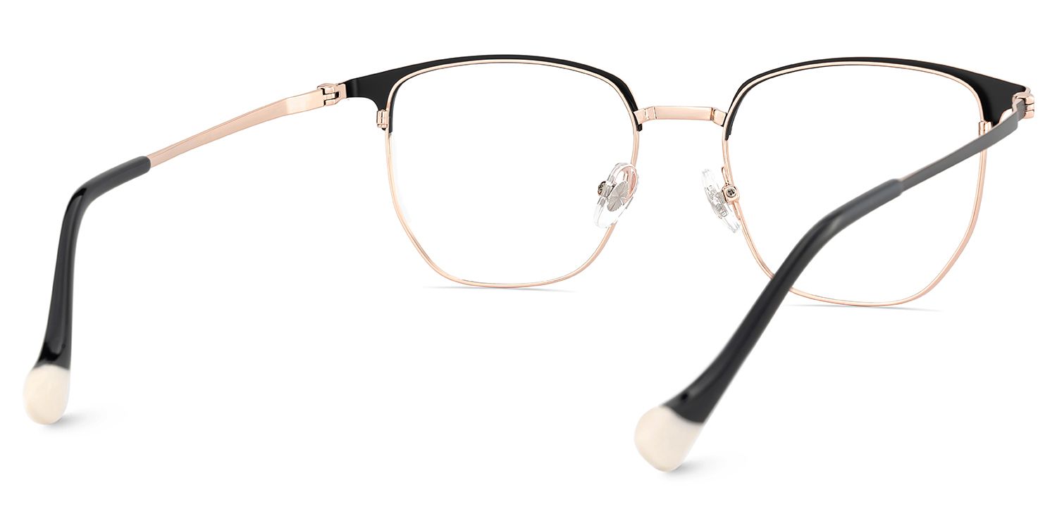 Orpah Schwarz Browline Metall Brille4