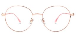 Pheobe Rosa-Gold Rund Brille0
