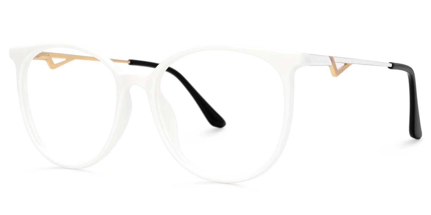 Babbage Weiß Rund Brille1
