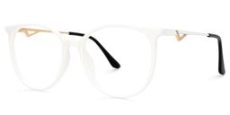 Babbage Weiß Rund Brille1