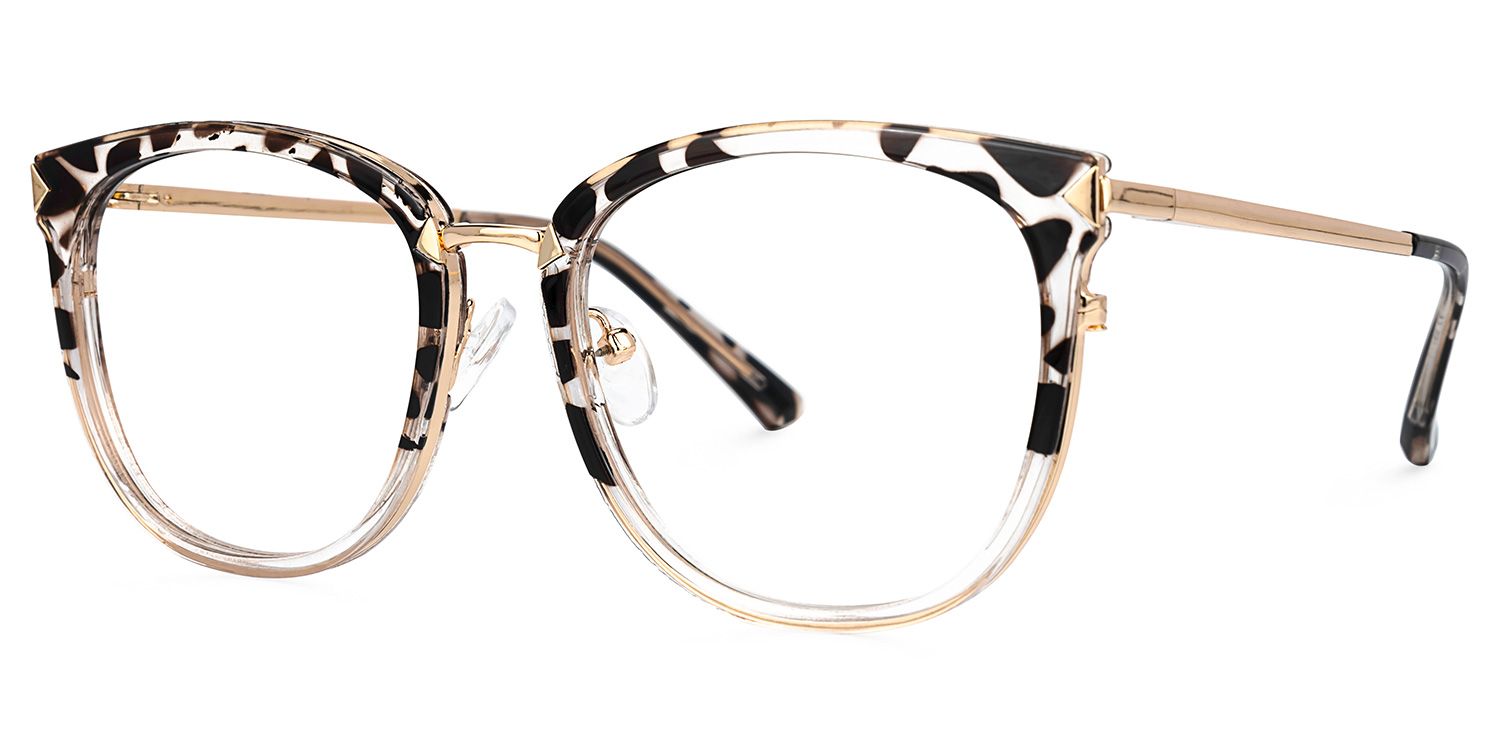 Wendsy Schwarz-Tortoise Browline Brille1
