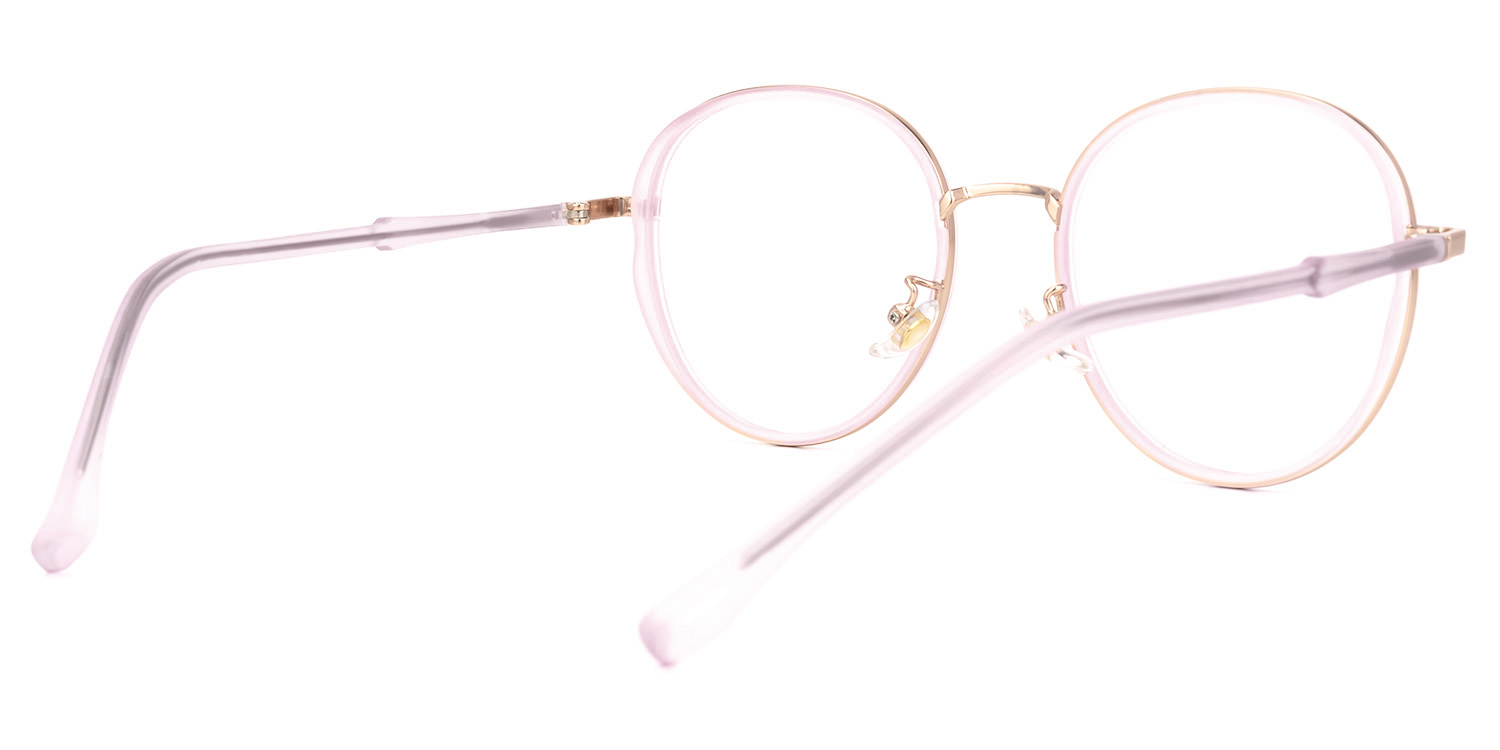 Nakita Hellrosa Rund Brille2