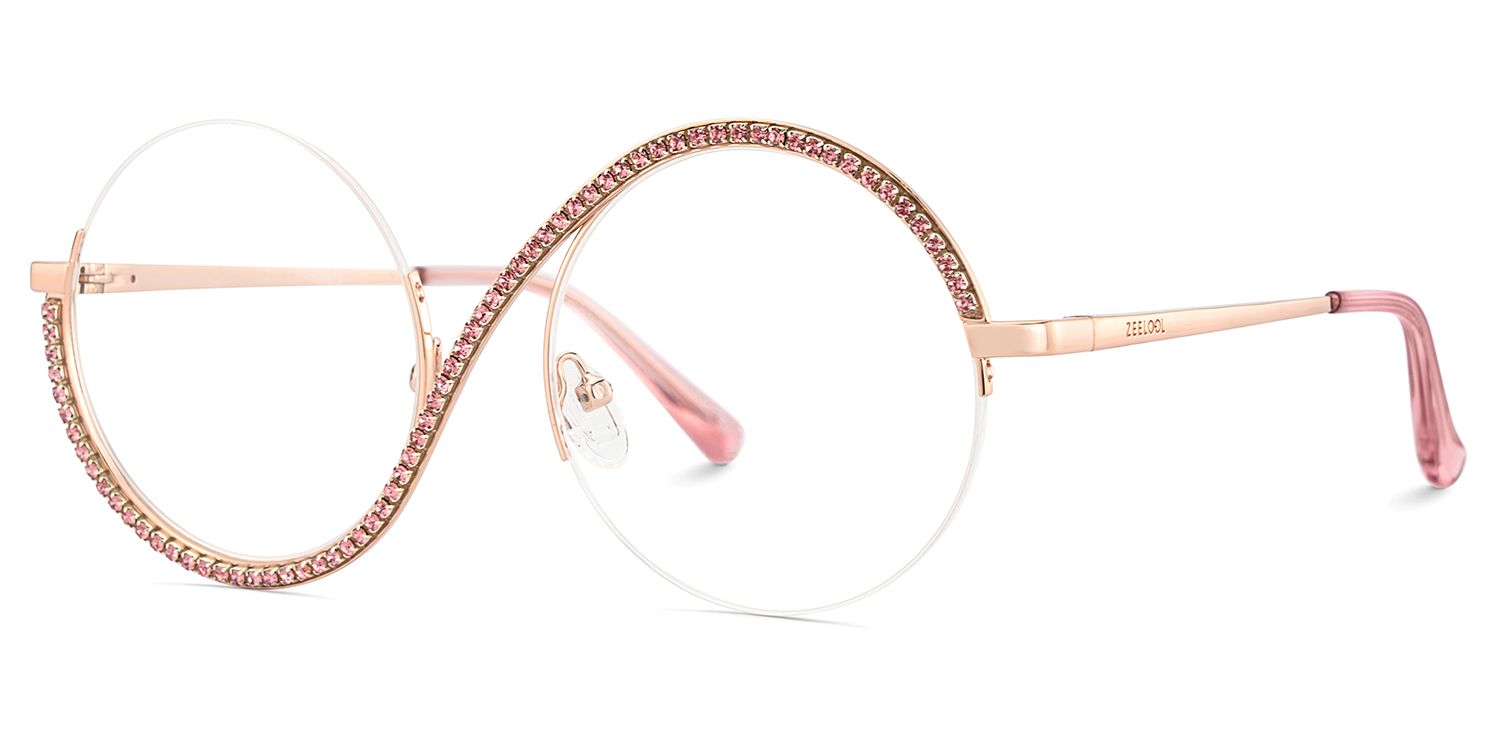 Alina Rosa Rund Metall Brille3