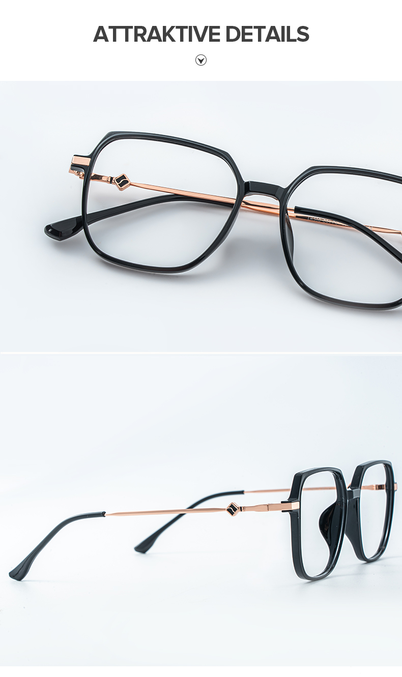 Betsey Schwarz Quadratisch Brille