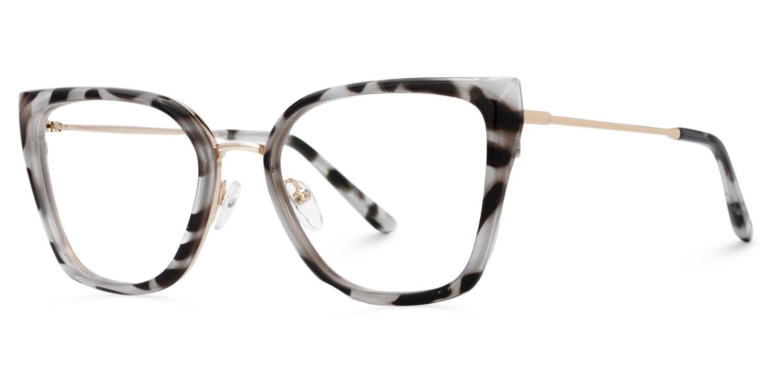 Martine Schwarz-Tortoise Quadratisch Brille1