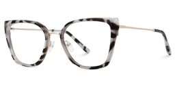 Martine Schwarz-Tortoise Quadratisch Brille1