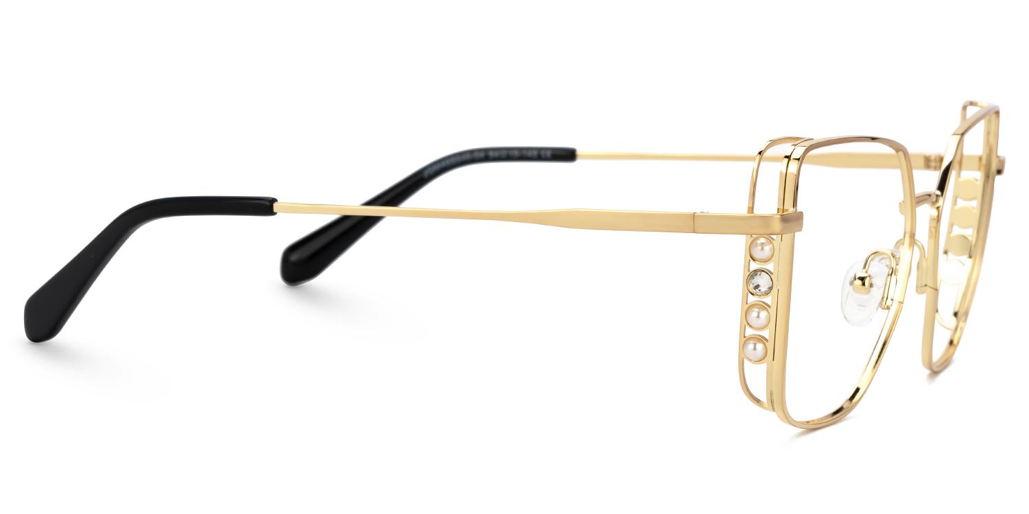 Jamison Gold Quadratisch Metall Brille3