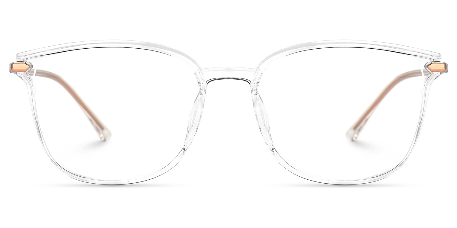Mander Weiß Kristall Quadratisch Brille0