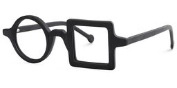 Paola  Schwarz Asymmetrische Brille1