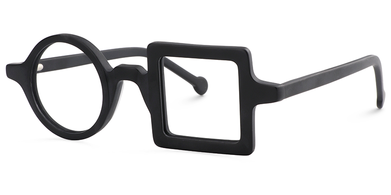 Paola  Schwarz Asymmetrische Brille1