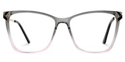 Tricee Grau-Rosa Quadratisch Brille0