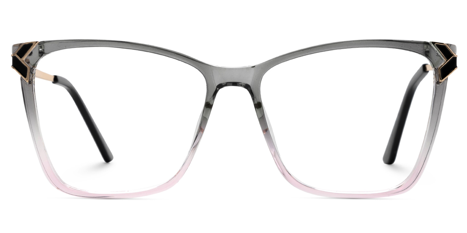 Tricee Grau-Rosa Quadratisch Gemischte-Materialien Brille0
