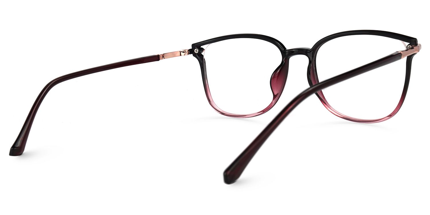 Mander Schwarz-Lila Quadratisch Brille4