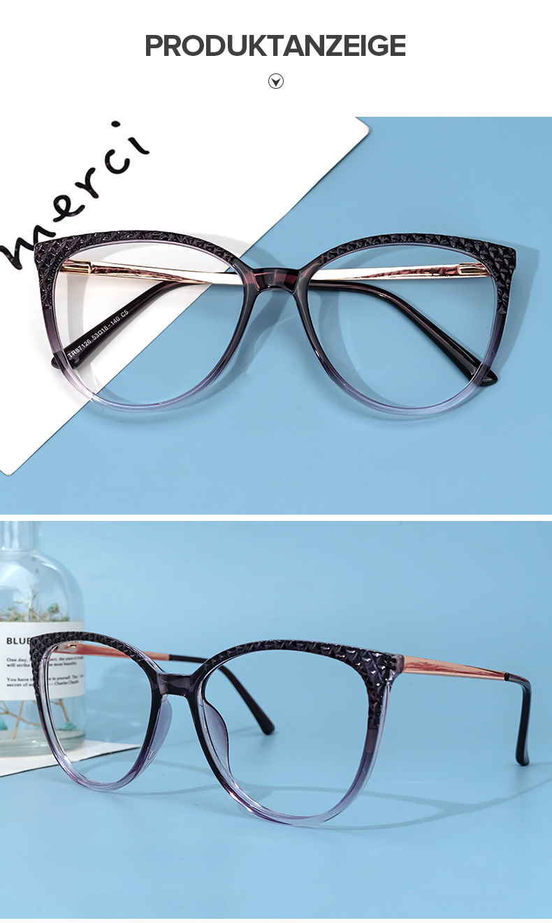 Dagmar Dunkellila Cateye Brille