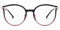 Yadejah Schwarz-Rot Cateye Brille0
