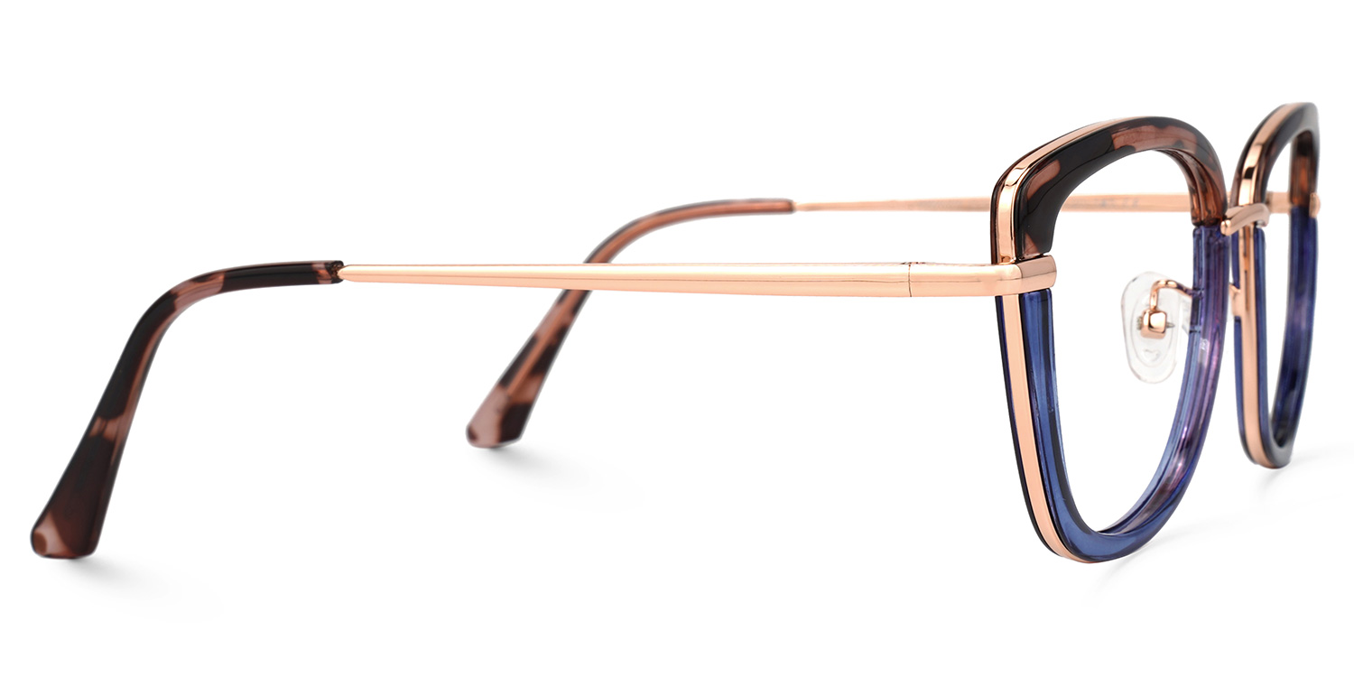 Adriana Blau Rechteckig Brille5