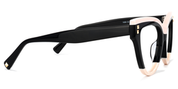 Cascata Schwarz Weiß Cat Eye Brille3