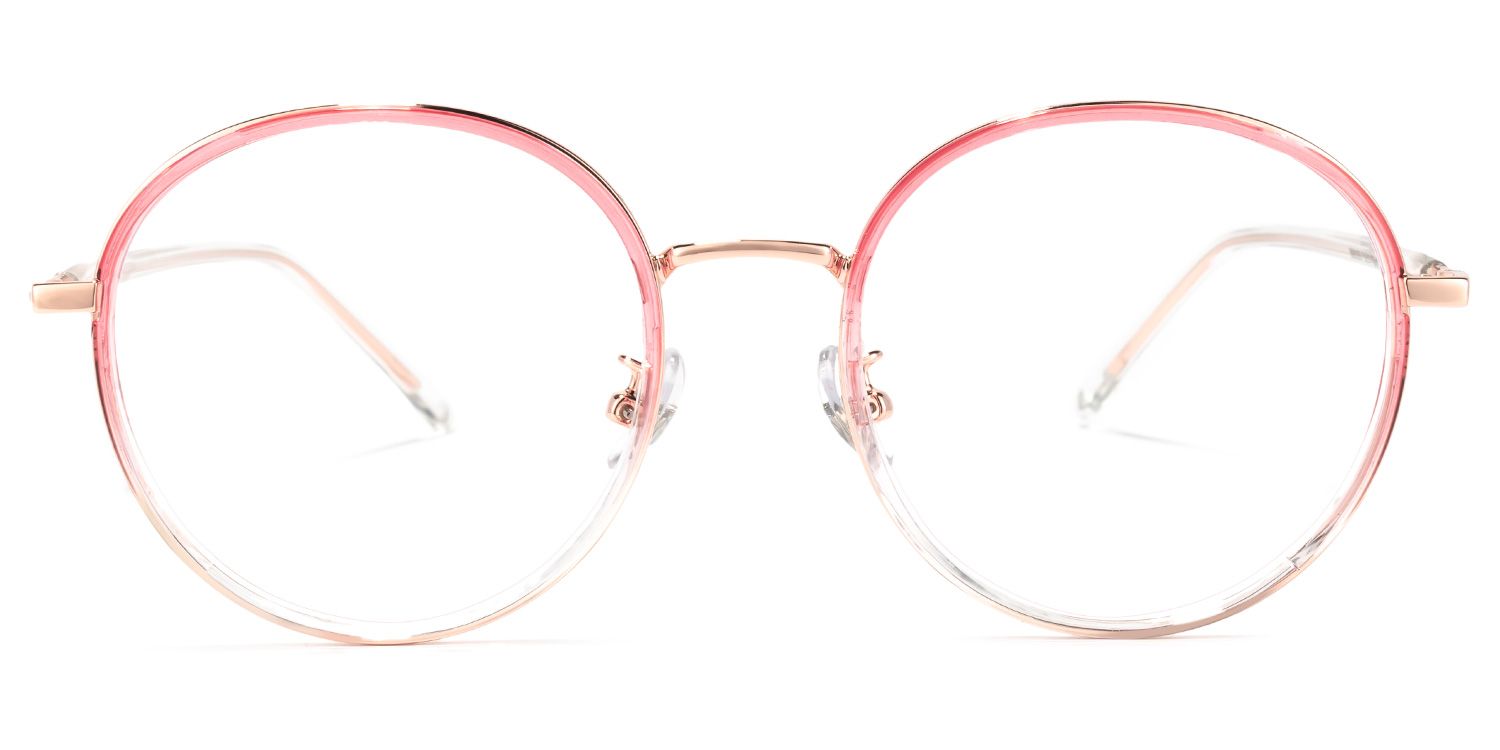 Poell Rosa Klar Runde Brille0