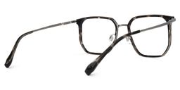 Amber Schwarz-Tortoise Quadratisch Brille2