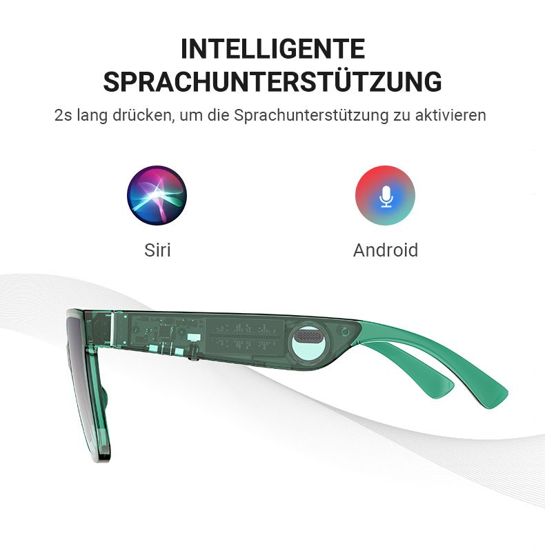 Kaylee Braun Quadratisch Bluetooth Sonnenbrille