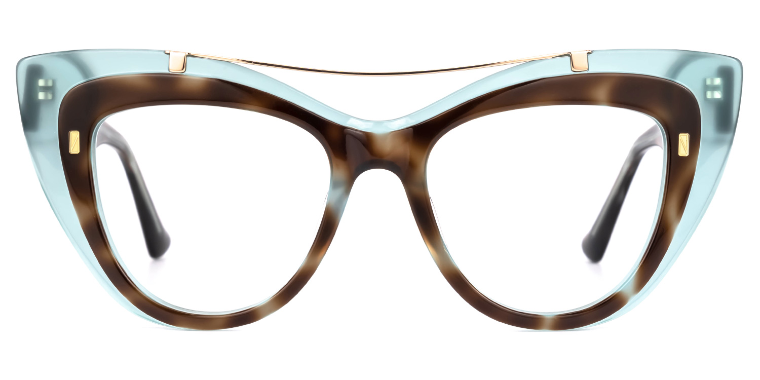 Poutch Blau Cateye Brille0